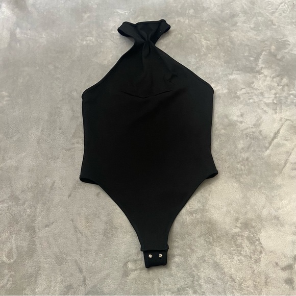 Gauge81 Black Nashvi Sleeveless Halter Bodysuit 3056 - Picture 3 of 9